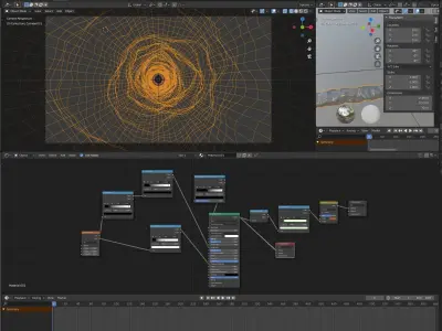 sci fi Abstract dark scary black Blender Eevee 3D model