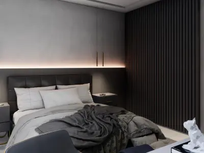 Cozy Bedroom scene 3D model 3D model