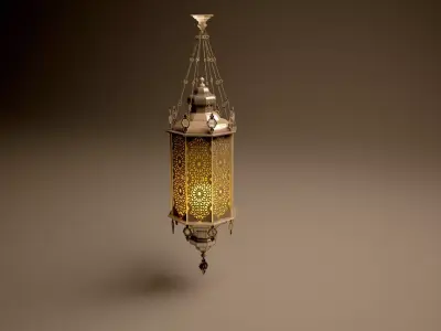 antique lantern Islamic lighting lamp  3D model