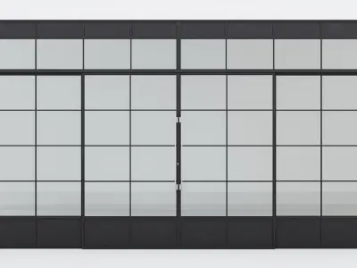 Aluminium door 12 3D model