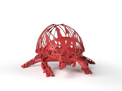 Ladybird Dust Voronoi Low-poly 3D model