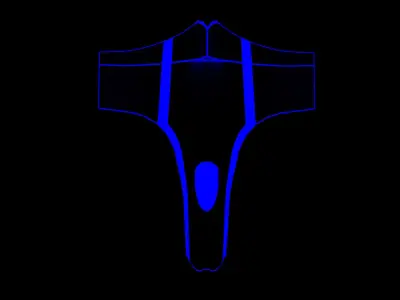 Aeroplane rocket launcher Low-poly 3D model