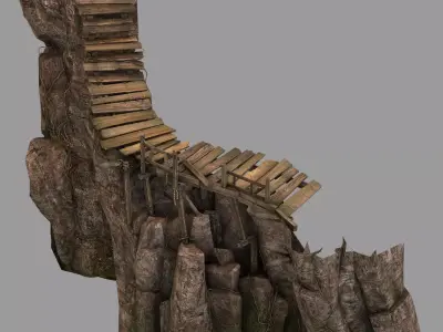 Brutal tribal - mountain plank road 3D model
