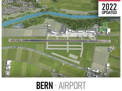 Bern Airport Low-poly 3D model