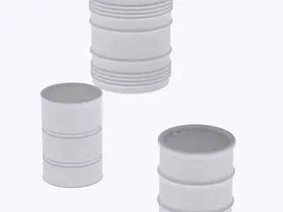 HO Set of 3 drum barrels train model  3D print model