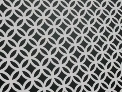 Silver Perforated Circle Brass PBR Seamless Texture