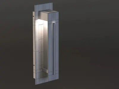 River Path Led Outdoor Wall Light Bkt 3D model