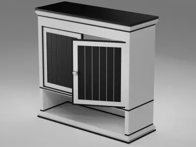 Bathroom Cabinet  Modern Storage Unit Low-poly 3D model