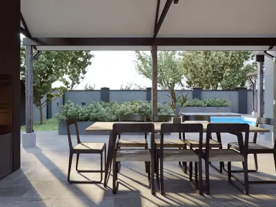 Set 1 - Corona C4D - 4 x Scenes 3D Model Pack