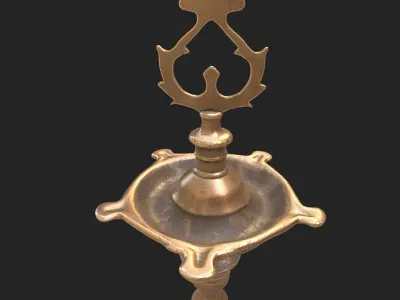 oil lamp kuthuvizhakku Kuthuvilakku 3D model
