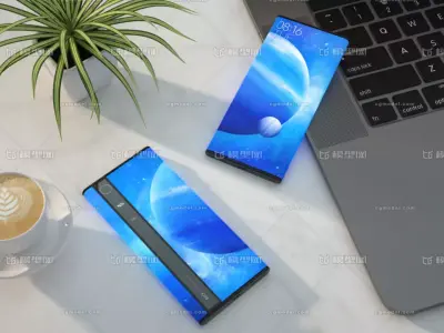XIAOMI MIX Alpha---C4D modeling rendering 3D model