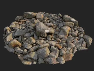 3d scanned nature stone 023 Low-poly 3D model