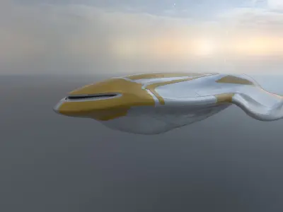 Courier Spaceship 3D model