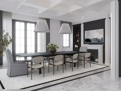 Dining Room Kitchen and Conservatory Modern Classic 3D model