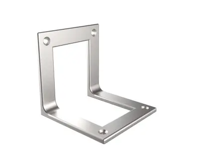Bracket stainless steel door handle 3D print model