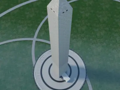 Washington Monument Low-poly 3D model