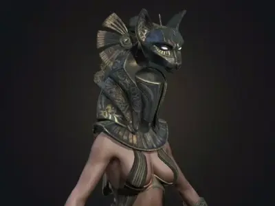 Bastet Jaffa Low-poly 3D model