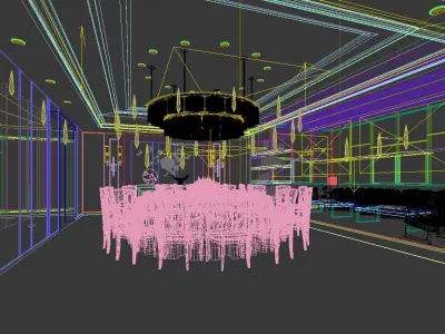 Business Restaurant - Coffee - Banquet  65 3D model