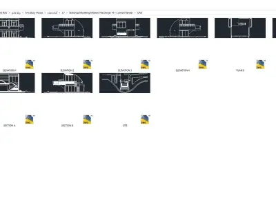 Villa C7 - Sketchup dwg lumion render picture 3D model