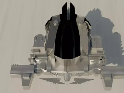 spaceship Low-poly 3D model 23