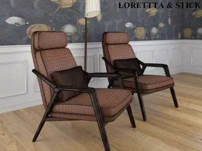 Porada Loretta and Stick 3D model