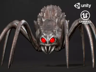 Spider H2 - Game Ready Low-poly 3D model