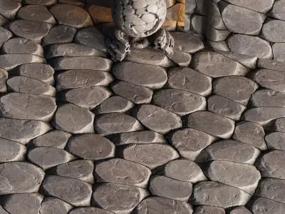 H89 Slate Stone - PBR - 4K - Seamless Low-poly 3D model