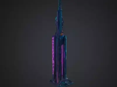 Cyberpunk Cityscape  Neon Abyss 3D model