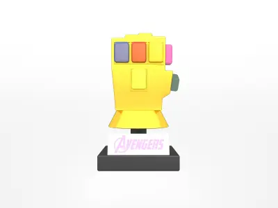 Lego Infinity Gauntlet v4 002 Low-poly 3D model