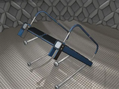 Sci-Fi Stairs - 17 - Blue Version  Low-poly 3D model