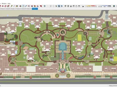 Sketchup Plaza siteplan 204 3D model