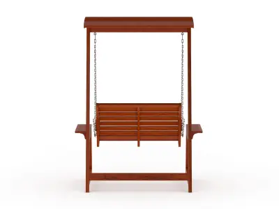 Wooden Swing Chair 003 3D model