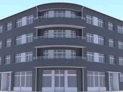 Corner house PBR II 3D model