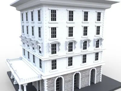 NYC Building 5 - PBR Low-poly 3D model