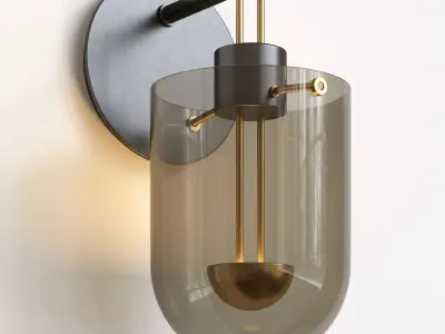 Century LED Wall Sconce corona Low-poly 3D model