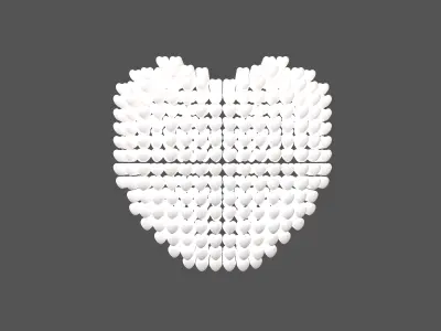 Heart Stylish Style v1 003 3D model