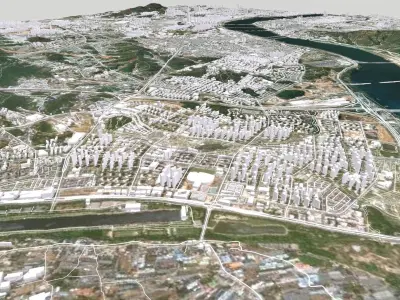 Cityscape Hanam South Korea 3D model
