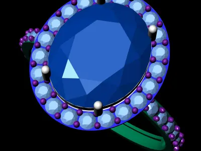 light weight stone ring  3D  print  Model Free 3D print model