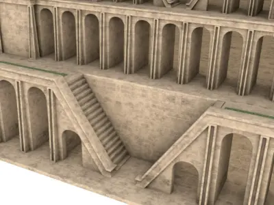 Ancient Babylon Building 3D model