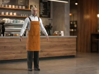  Barista Workwear Uniform on Man 