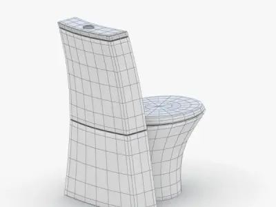1544 - Toilet Low-poly 3D model