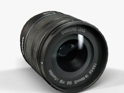 Samsung 18-55mm Lens Low-poly 3D model