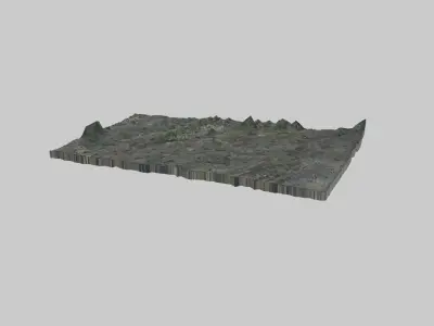 Quebec City Low-poly 3D model