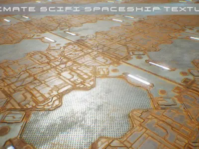 PBR Sci-Fi Spaceship Texture 44 Low-poly 3D model