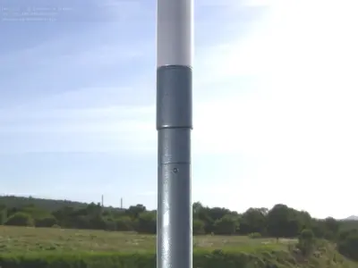 Street Light 10 - 315mm - Galvanized Low-poly 3D model