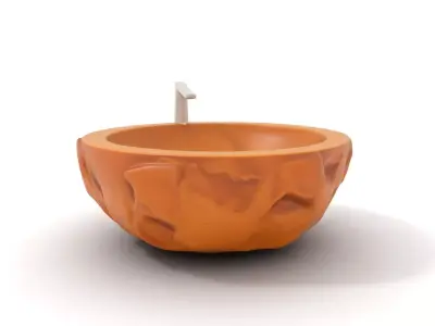 Textured Stone Basin model pack Low-poly 3D model
