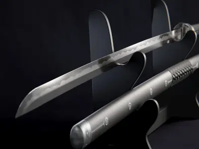 Katana Sword Sci Fi Design Low-poly 3D model
