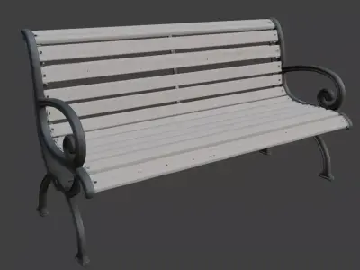 Classic Park Bench 3D Model 3D model get