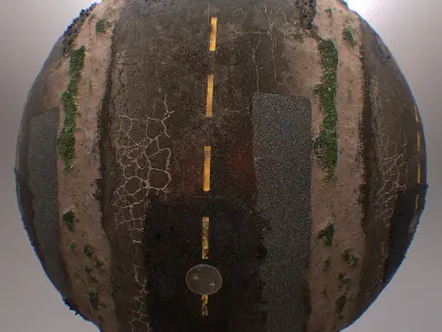 WORN ROAD TEXTURE PBR - SEAMLESS  Texture