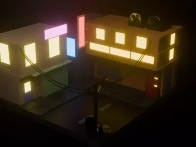 Low Poly City Pack Low-poly 3D model Low-poly 3D model